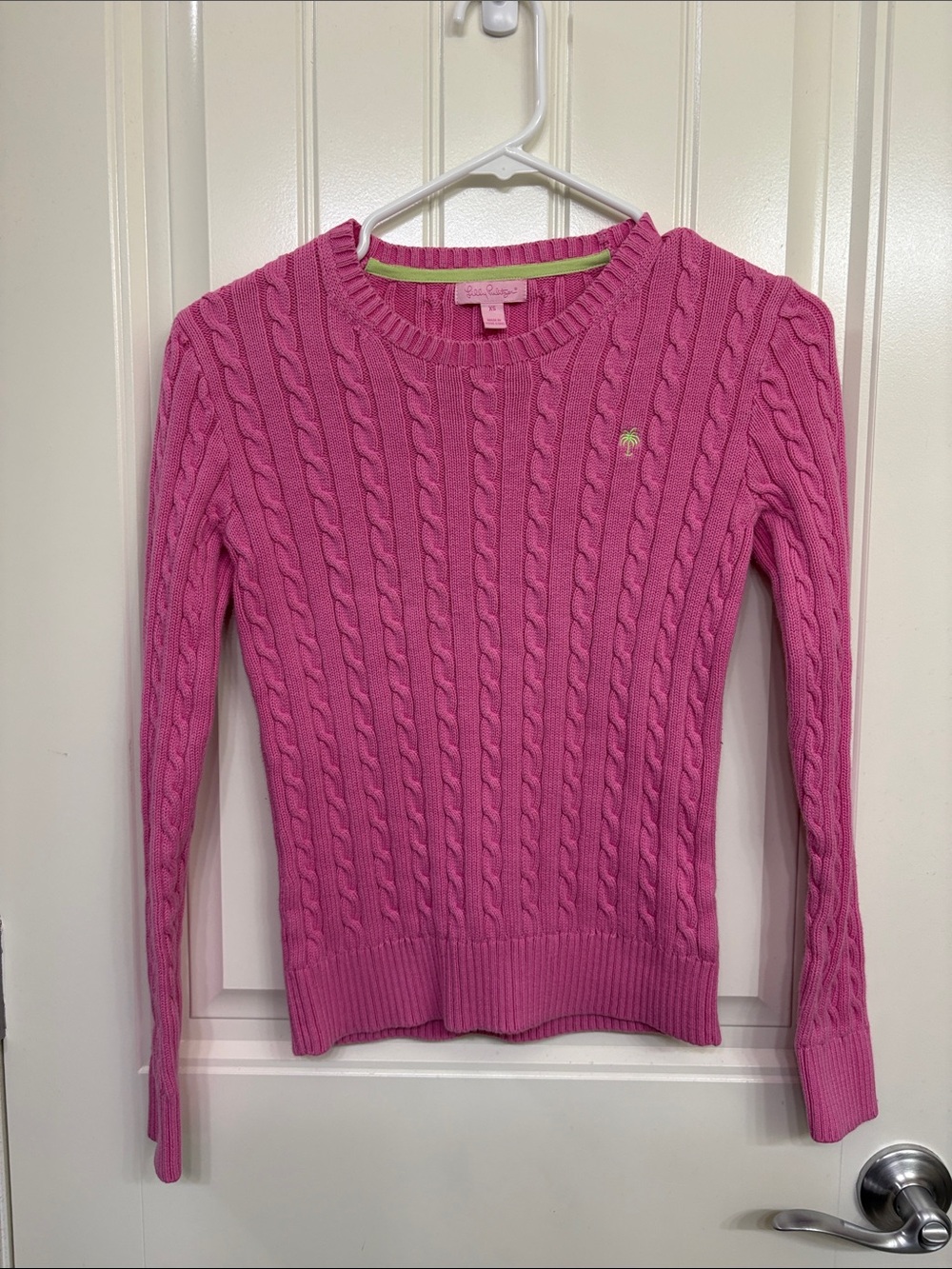 Crewneck‎ Cable Knit Sweater - Pink - Lilly Pulitzer